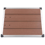 Doccia da Giardino con Base Marrone 225 cm in Acciaio Inossidabile