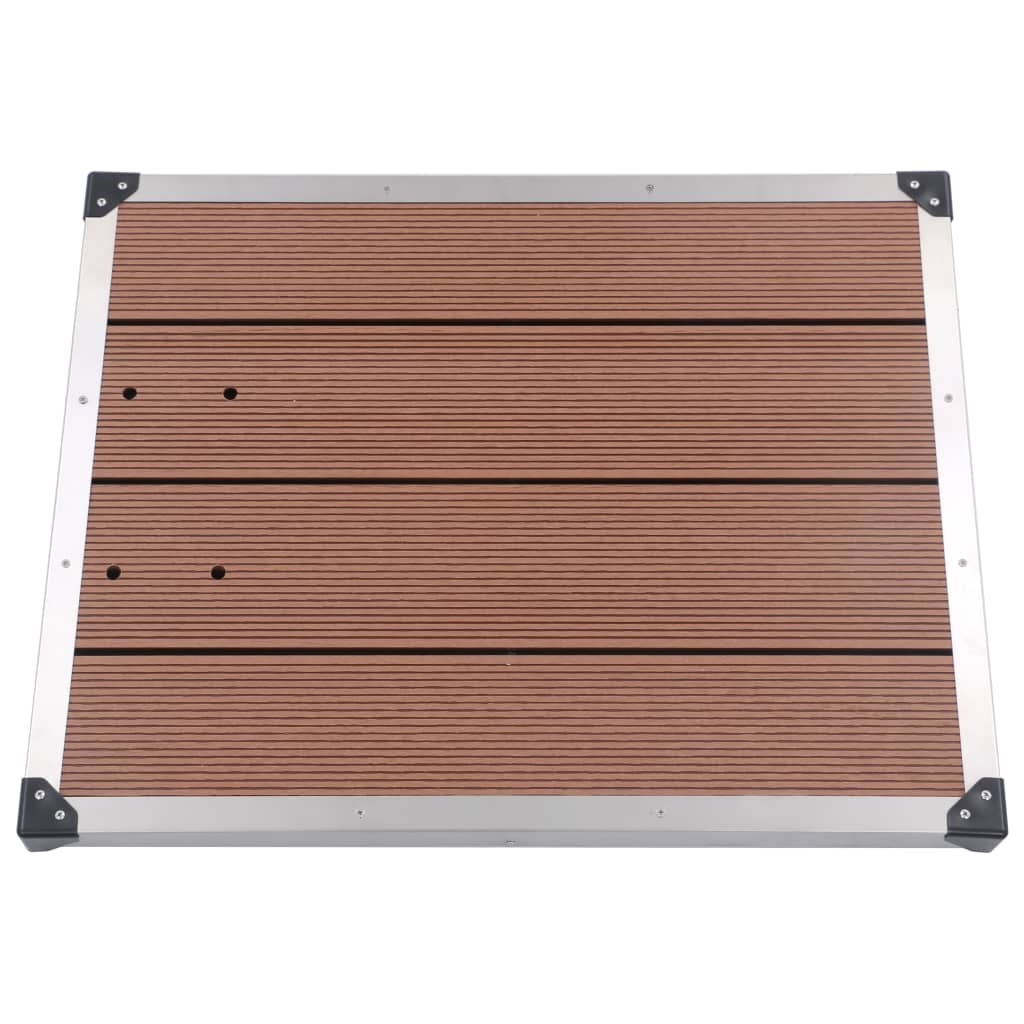 Doccia da Giardino con Base Marrone 225 cm in Acciaio Inossidabile