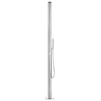 Doccia da Giardino con Base Marrone 225 cm in Acciaio Inossidabile