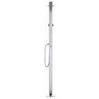 Doccia da Giardino con Base Marrone 220 cm in Alluminio