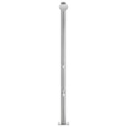 Doccia da Giardino con Base Grigia 220 cm in Acciaio Inox