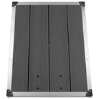 Doccia da Giardino con Base Grigia 230 cm in Acciaio Inox