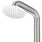 Doccia da Giardino con Base Grigia 230 cm in Acciaio Inox