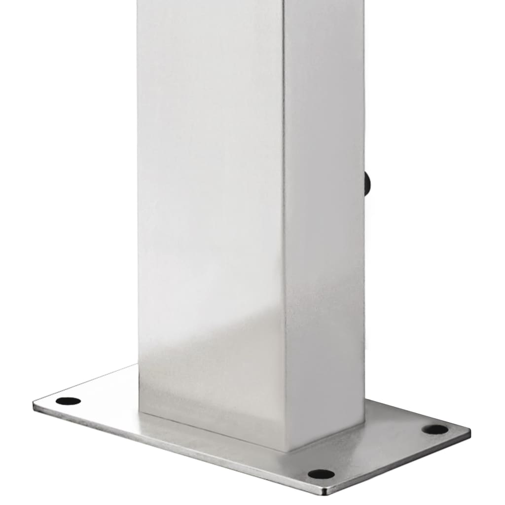 Doccia da Giardino con Base Marrone 225 cm in Acciaio Inossidabile