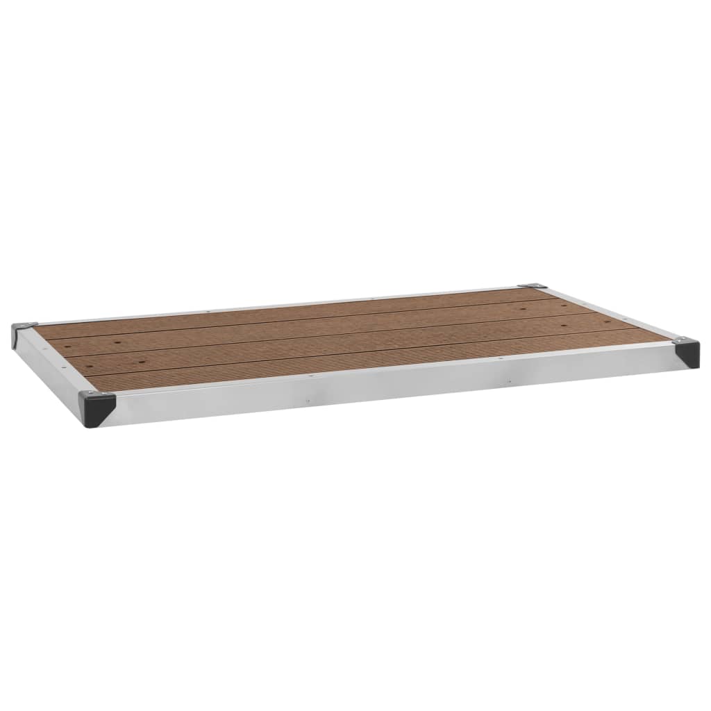 Doccia da Giardino con Base Marrone 225 cm in Acciaio Inossidabile