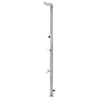 Doccia da Giardino con Base Marrone 225 cm in Acciaio Inossidabile