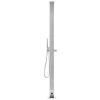 Doccia da Giardino con Base Marrone 225 cm in Acciaio Inossidabile