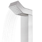 Doccia da Giardino con Base Marrone 225 cm in Acciaio Inossidabile