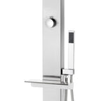 Doccia da Giardino con Base Marrone 225 cm in Acciaio Inossidabile