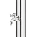 Doccia da Giardino con Base Marrone 220 cm in Acciaio Inox