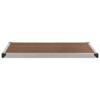 Doccia da Giardino con Base Marrone 230 cm in Acciaio Inox