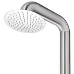 Doccia da Giardino con Base Marrone 230 cm in Acciaio Inox