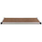Doccia da Giardino con Base Marrone 225 cm in Acciaio Inox