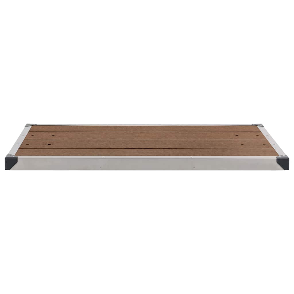 Doccia da Giardino con Base Marrone 225 cm in Acciaio Inox
