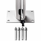 Doccia da Giardino con Base Marrone 225 cm in Acciaio Inox
