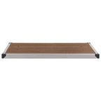 Doccia da Giardino con Base Marrone 220 cm in Alluminio