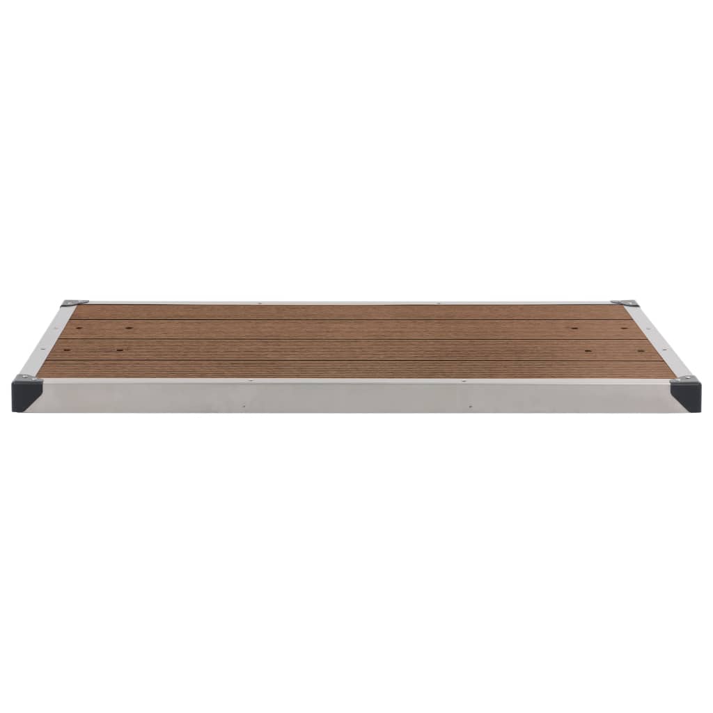 Doccia da Giardino con Base Marrone 220 cm in Alluminio