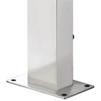 Doccia da Giardino con Base Grigia 225 cm in Acciaio Inox