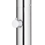 Doccia da Giardino con Base Grigia 220 cm in Acciaio Inox