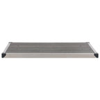 Doccia da Giardino con Base Grigia 230 cm in Acciaio Inox