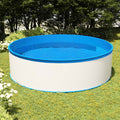 Piscina Fuori Terra 350x90 cm con Skimmer e Pompa Sospesi - Bianca