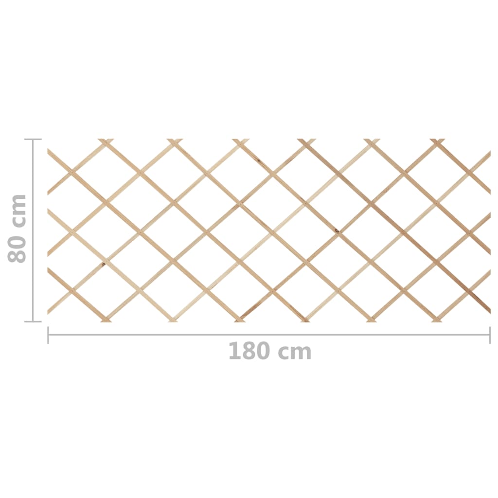Recinzione a Traliccio 5 pz in Massello Abete 180x80 cm
