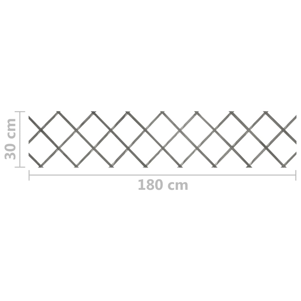 Recinzione a Traliccio 5 pz Massello Abete Grigio 180x30 cm