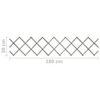 Recinzione a Traliccio 5 pz Massello Abete Grigio 180x30 cm
