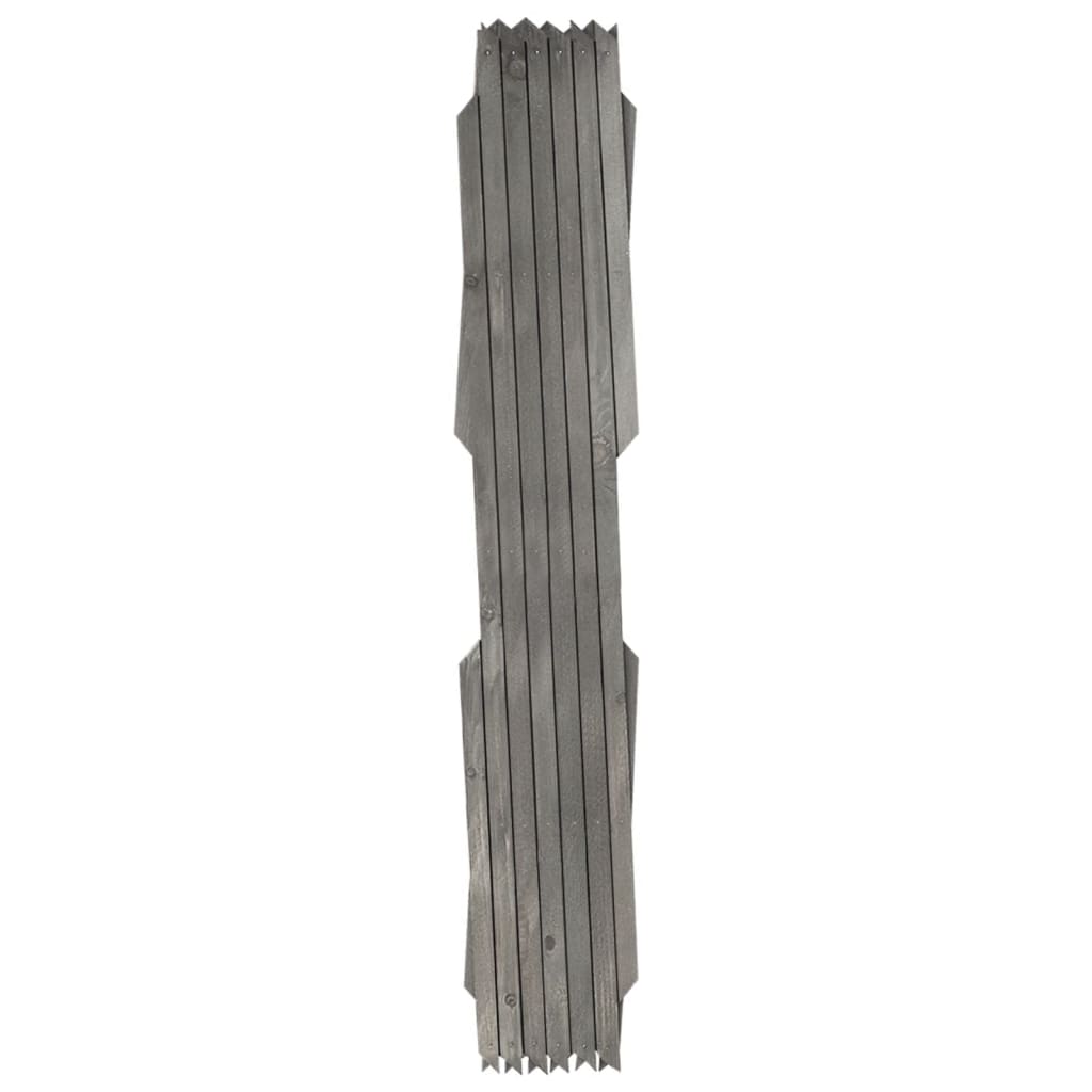 Recinzione a Traliccio 5 pezzi Legno Massello Abete Grigio 180x60 cm
