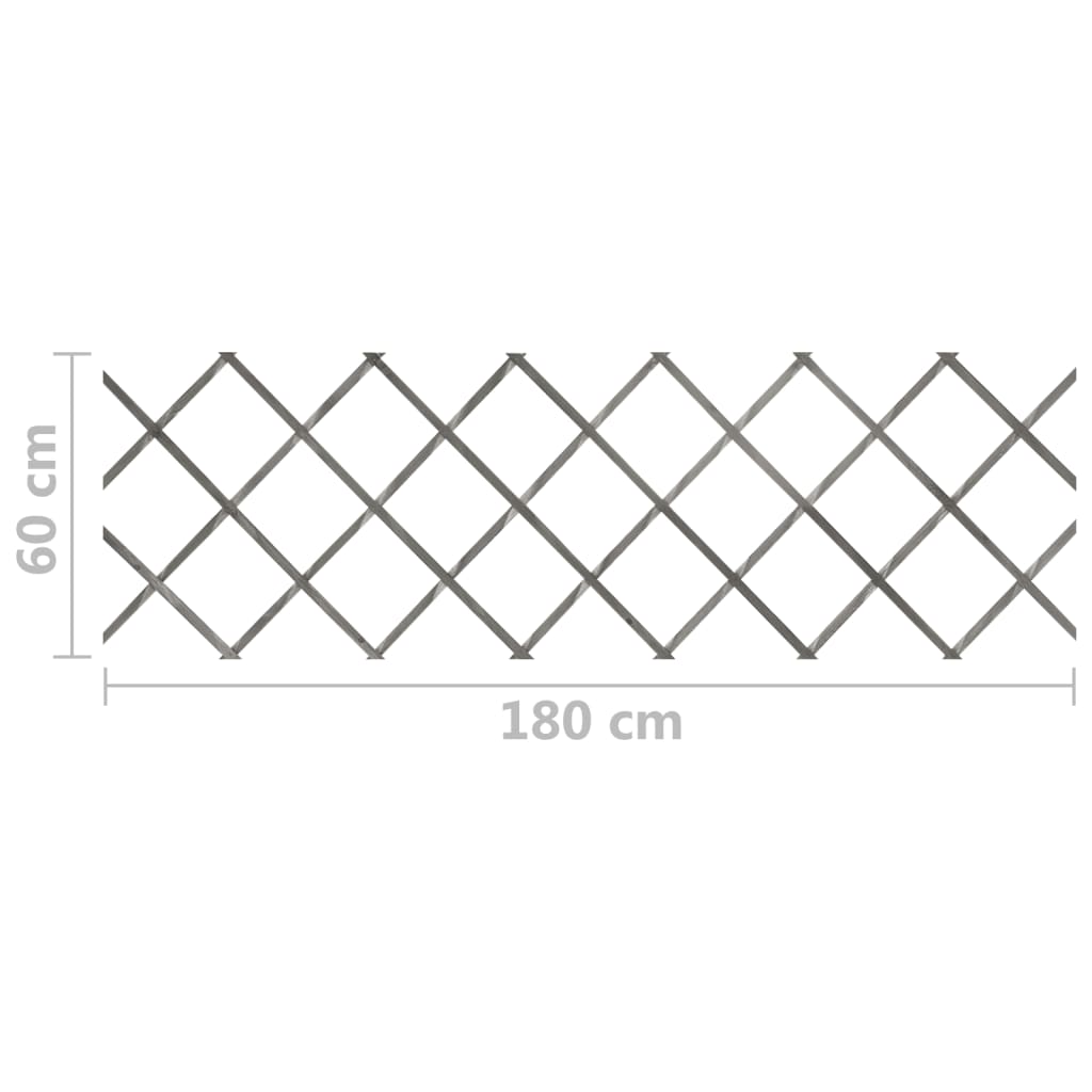 Recinzione a Traliccio 5 pezzi Legno Massello Abete Grigio 180x60 cm
