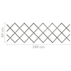 Recinzione a Traliccio 5 pezzi Legno Massello Abete Grigio 180x60 cm