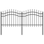 Recinzione da Giardino Woerden con Punta a Lancia Nera 240x100 cm in Acciaio