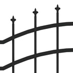 Recinzione da Giardino Woerden con Punta a Lancia Nera 240x100 cm in Acciaio