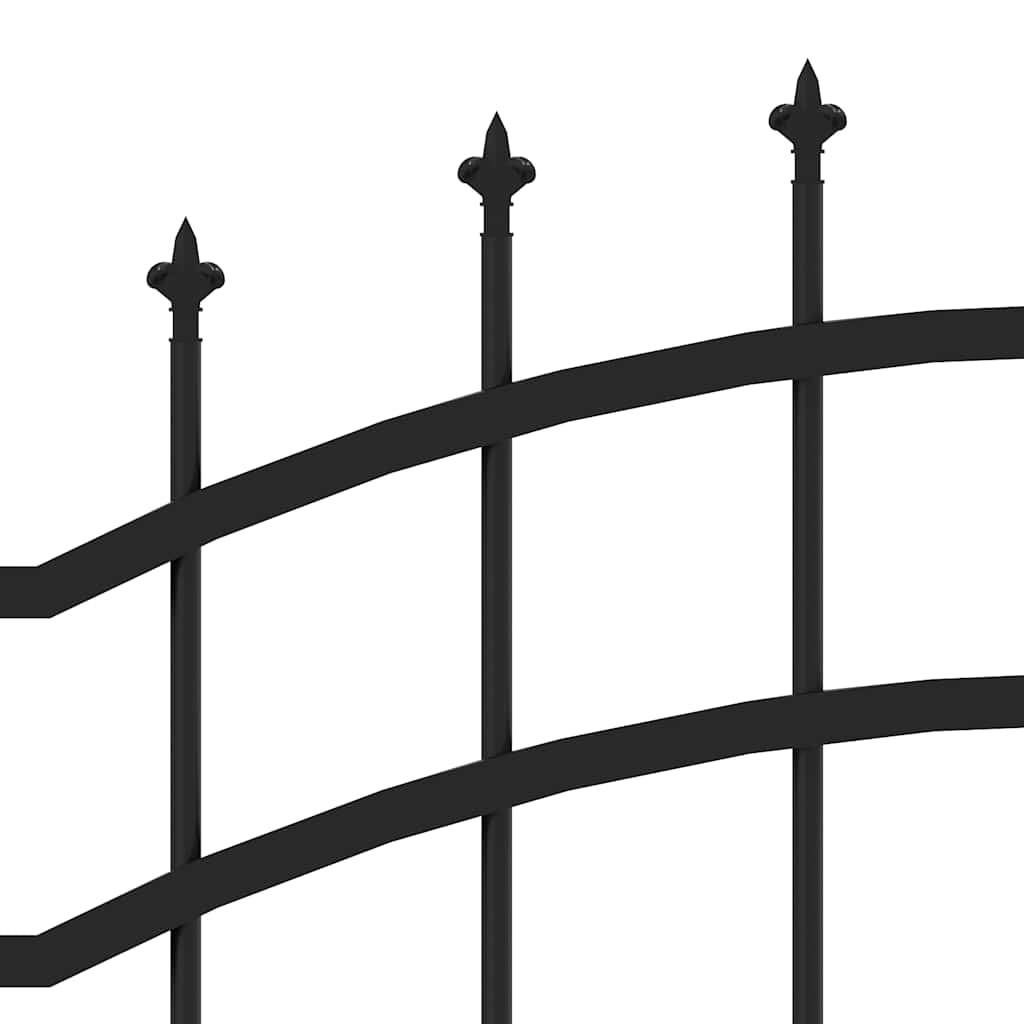Recinzione da Giardino Woerden con Punta a Lancia Nera 240x125 cm in Acciaio