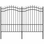 Recinzione da Giardino Woerden con Punta a Lancia Nera 240x150 cm in Acciaio