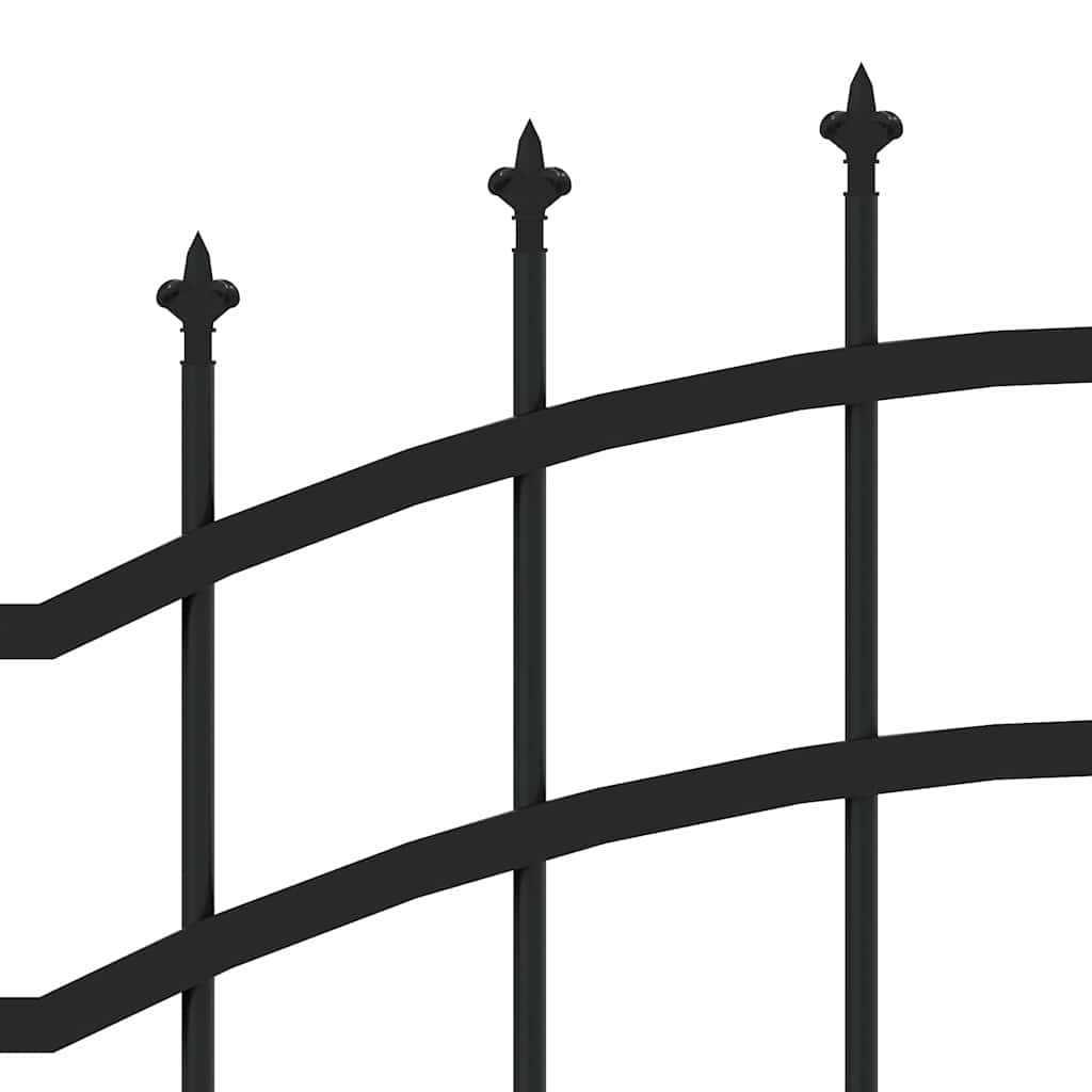 Recinzione da Giardino Woerden con Punta a Lancia Nera 240x150 cm in Acciaio