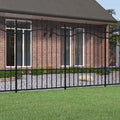 Recinzione da Giardino Woerden con Punta a Lancia Nera 240x150 cm in Acciaio