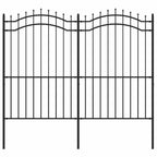 Recinzione da Giardino Woerden con Punta a Lancia Nera 240x175 cm in Acciaio