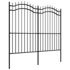 Recinzione da Giardino Woerden con Punta a Lancia Nera 240x175 cm in Acciaio