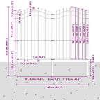 Recinzione da Giardino Woerden con Punta a Lancia Nera 240x175 cm in Acciaio