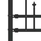 Recinzione da giardino KAMPEN con punta a lancia nera 240x175 cm in acciaio verniciato