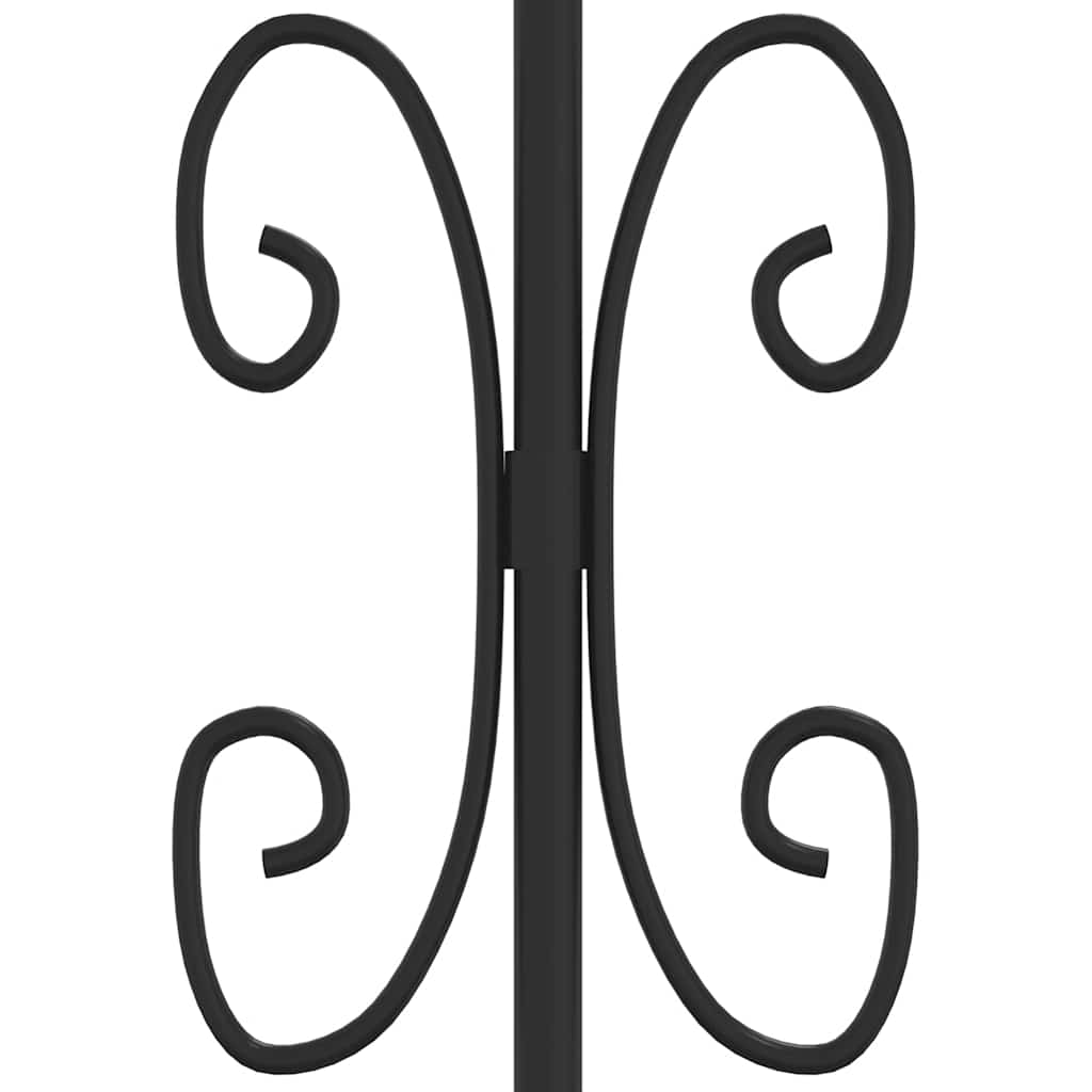 Cancello per recinzione KAMPEN con punta a lancia Nero 103x75 cm acciaio verniciato