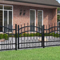 Cancello per recinzione KAMPEN con punta a lancia Nero 103x75 cm acciaio verniciato