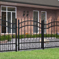 Cancello per recinzione KAMPEN con punta a lancia Nero 103x100 cm acciaio verniciato a polvere