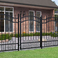 Cancello per recinzione KAMPEN con punta a lancia Nero 103x125 cm acciaio verniciato