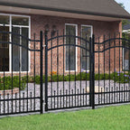Cancello per recinzione KAMPEN con punta a lancia Nero 103x125 cm acciaio verniciato
