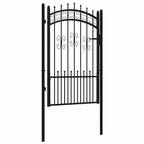 Cancello per recinzione KAMPEN con punta a lancia Nero 103x150 cm acciaio verniciato
