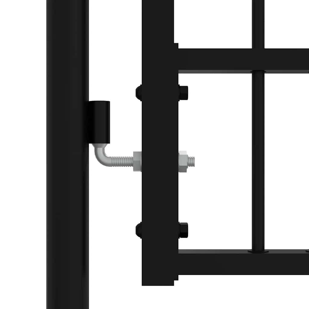 Cancello per recinzione KAMPEN con punta a lancia Nero 103x150 cm acciaio verniciato