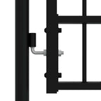 Cancello per recinzione KAMPEN con punta a lancia Nero 302x78 cm in acciaio verniciato