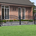Cancello per recinzione KAMPEN con punta a lancia Nero 302x78 cm in acciaio verniciato
